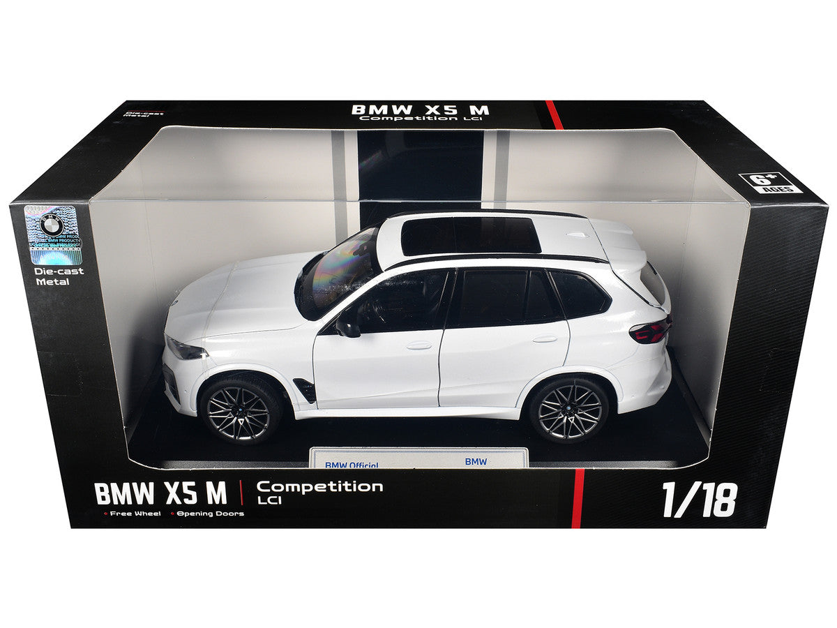 BMW X5 M Competition LCI White Metallic with Moonroof 1/18 Diecast Model Car by Heimanba LuxuryLifeWay Online Store