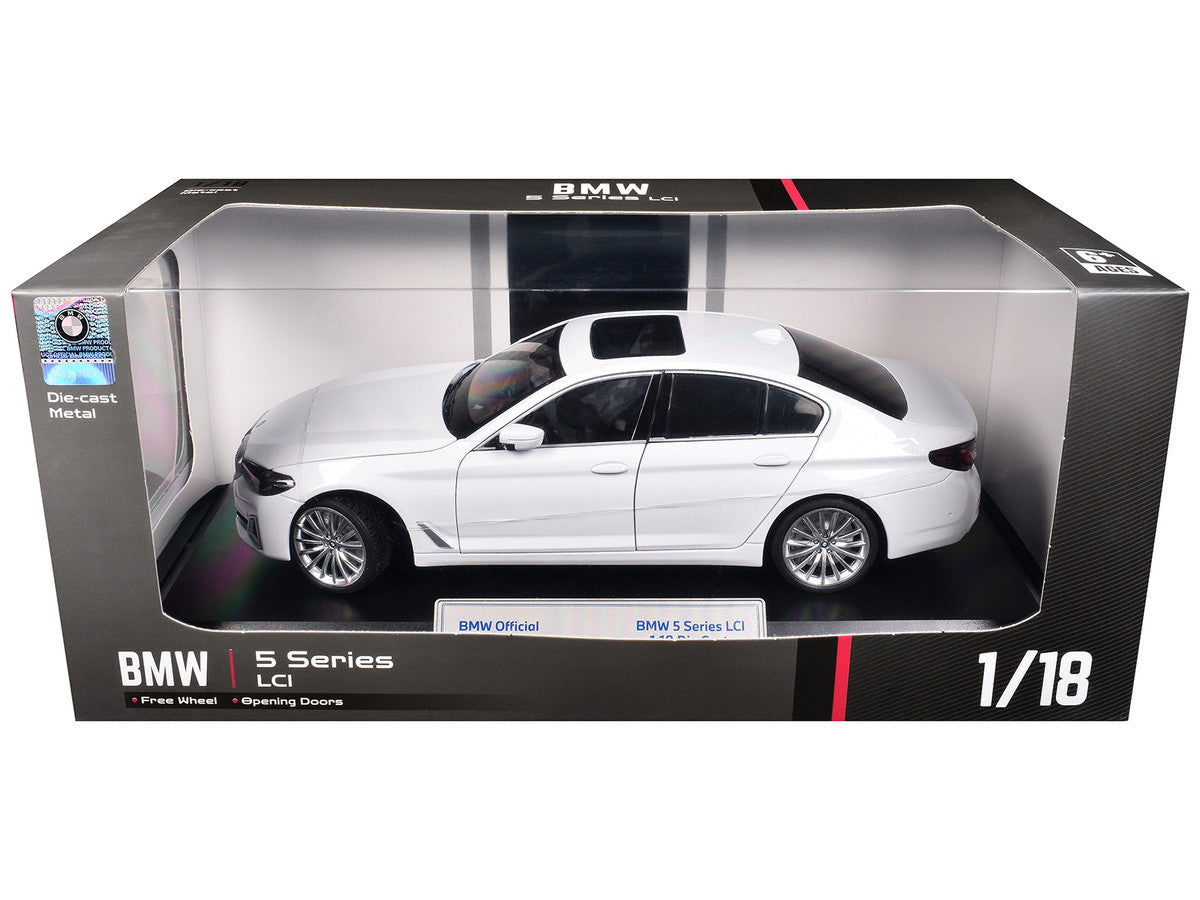 BMW 5 Series LCI White Metallic with Moonroof 1/18 Diecast Model Car by Heimanba LuxuryLifeWay Online Store