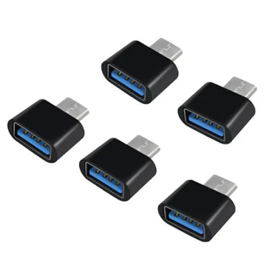 1/5 PCS New Universal Type-C to USB 2.0 OTG Adapter Connector for Mobile Phone USB2.0 Type C OTG Cable Adapter Pi-Mart