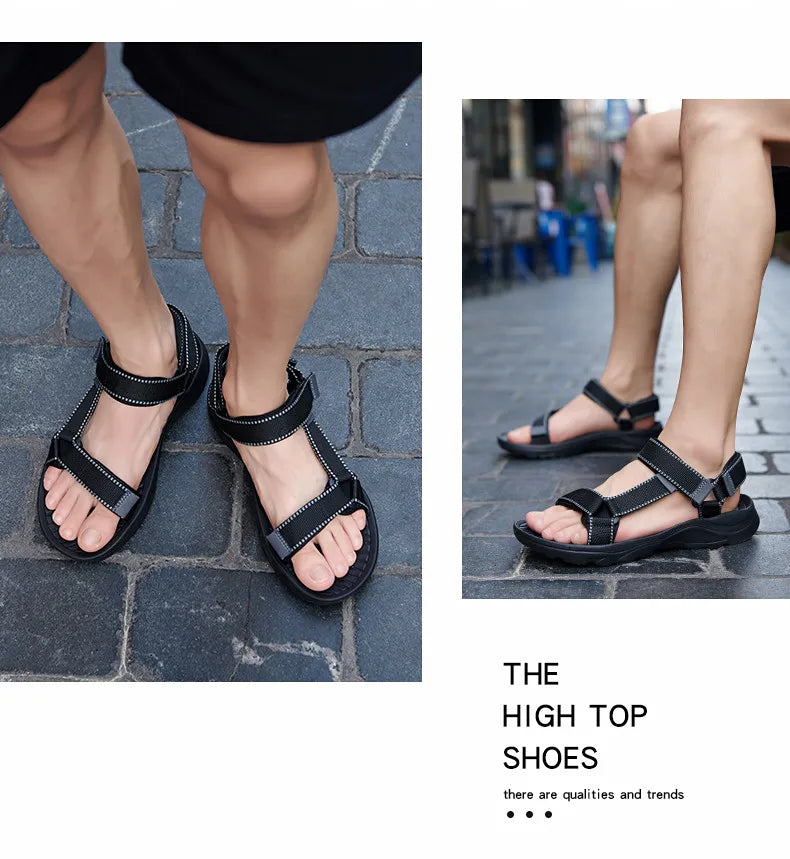 2026 New Men Sandals Non-slip Summer Flip Flops High Quality Outdoor Beach Slippers Casual Shoes Cheap Men's shoes Water Shoes Pi-Mart