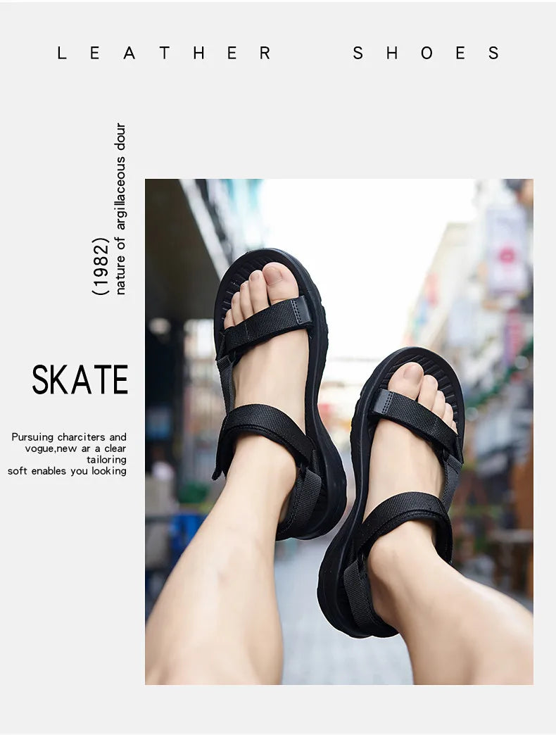 2026 New Men Sandals Non-slip Summer Flip Flops High Quality Outdoor Beach Slippers Casual Shoes Cheap Men's shoes Water Shoes Pi-Mart