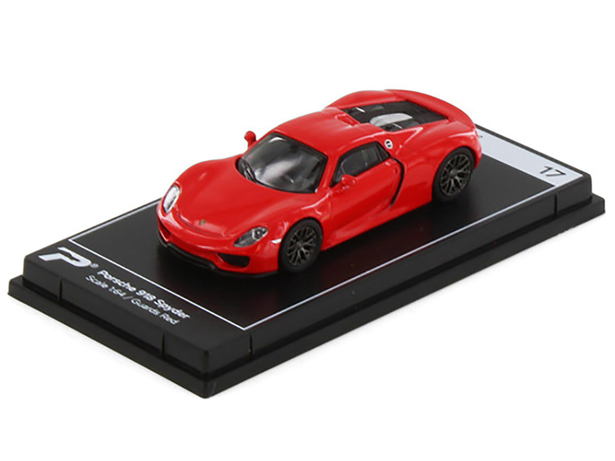 Porsche 918 Spyder Guards Red "Hypercar League Collection" 1/64 Diecast Model Car by PosterCars LuxuryLifeWay Online Store