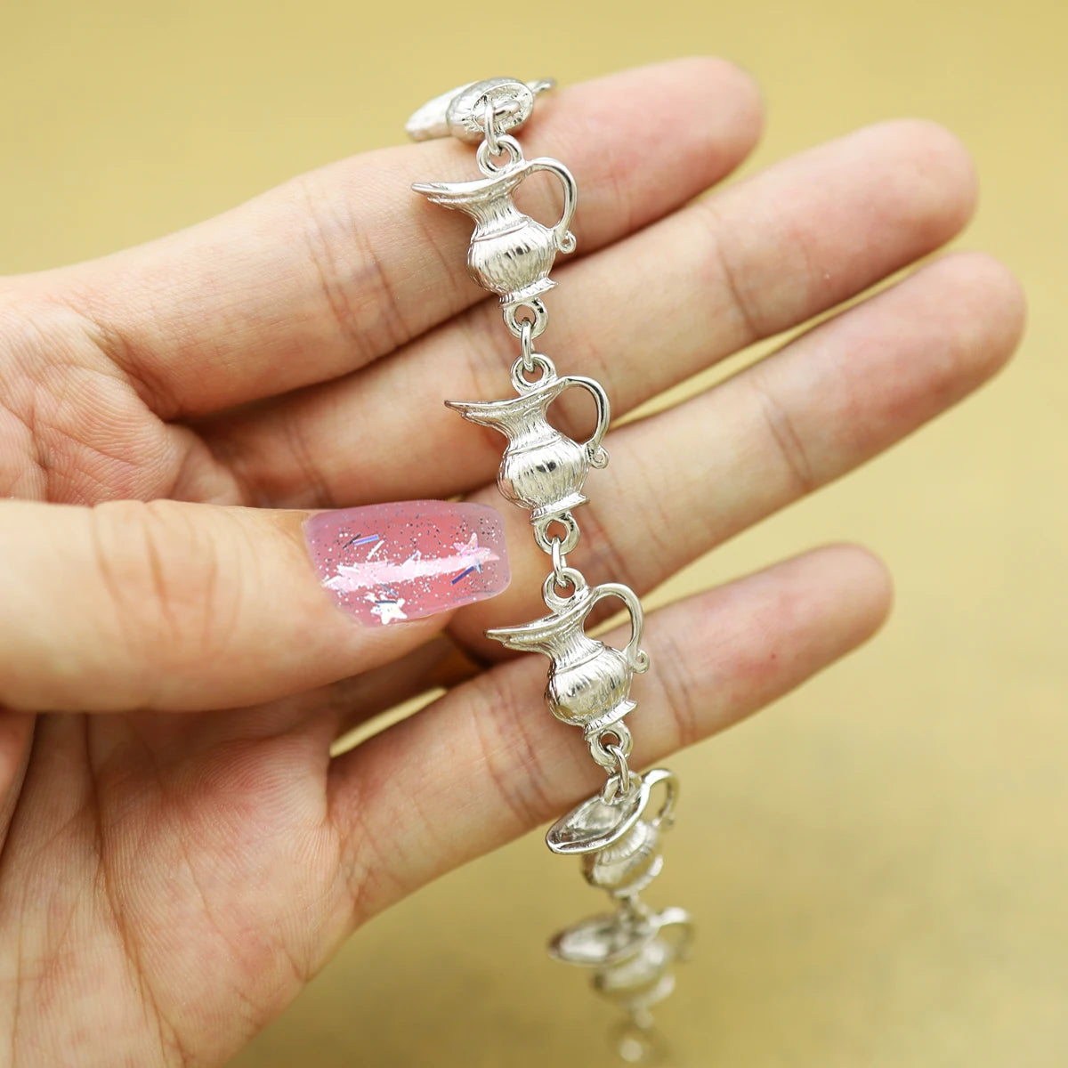 Clearance_Cat Pendant Charm Chain Link Bracelets For Women Cowgirl Cuff Bangles Fashion Jewelry Egyptian Bastet Pulseira Accesso Pi-Mart