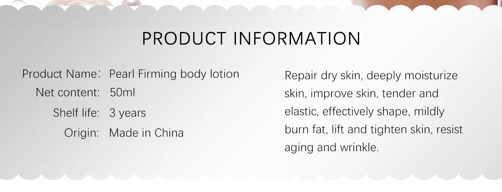 Yoxier Pearl Firming Body Lotion Slimming Cellulite Massage Remove Stretch Marks Cream Treatment Body Skin Care Health Lift Tool Pi-Mart