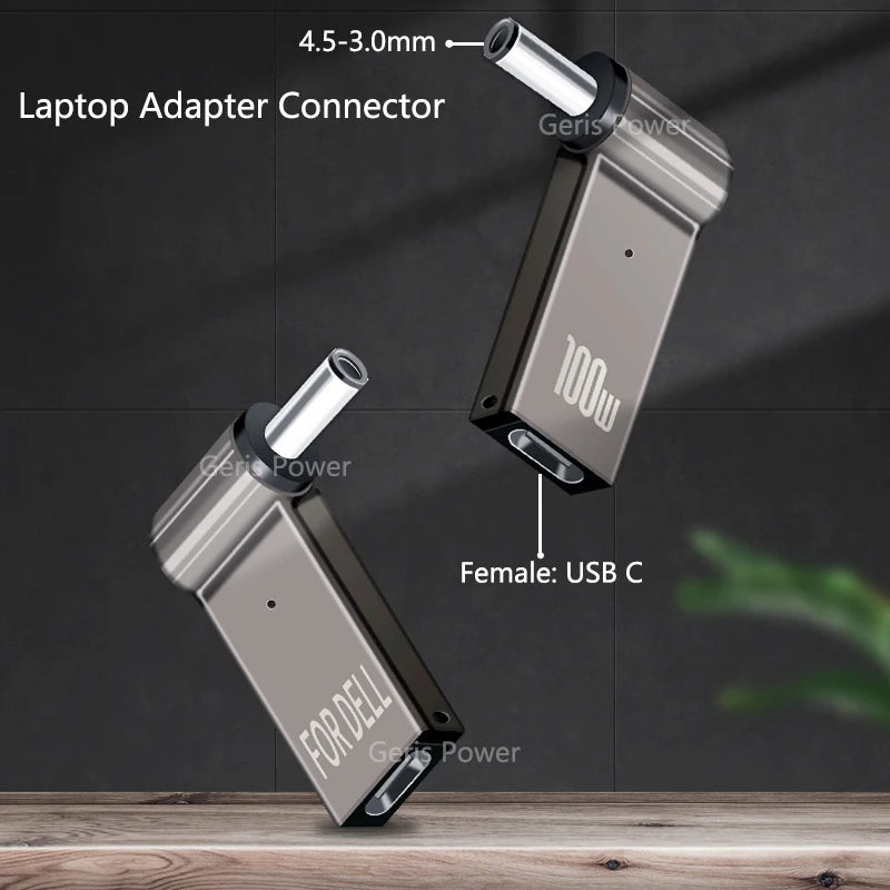 100W USB Type C Fast Charging Adapter Plug Connector Universal USB C Laptop Charger Converter for Dell Asus Hp Acer Lenovo Pi-Mart