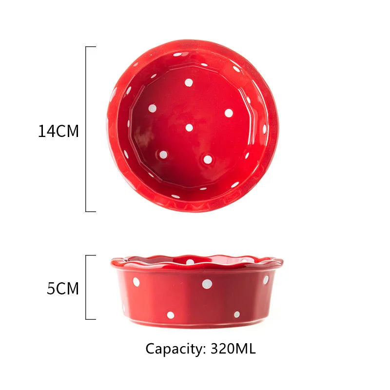 Cute Pets Double Bowl Dog Cat Food Water Feeder Stand Raised Ceramic Dish Bowl Wooden Table Pet Supplies Pi-Mart