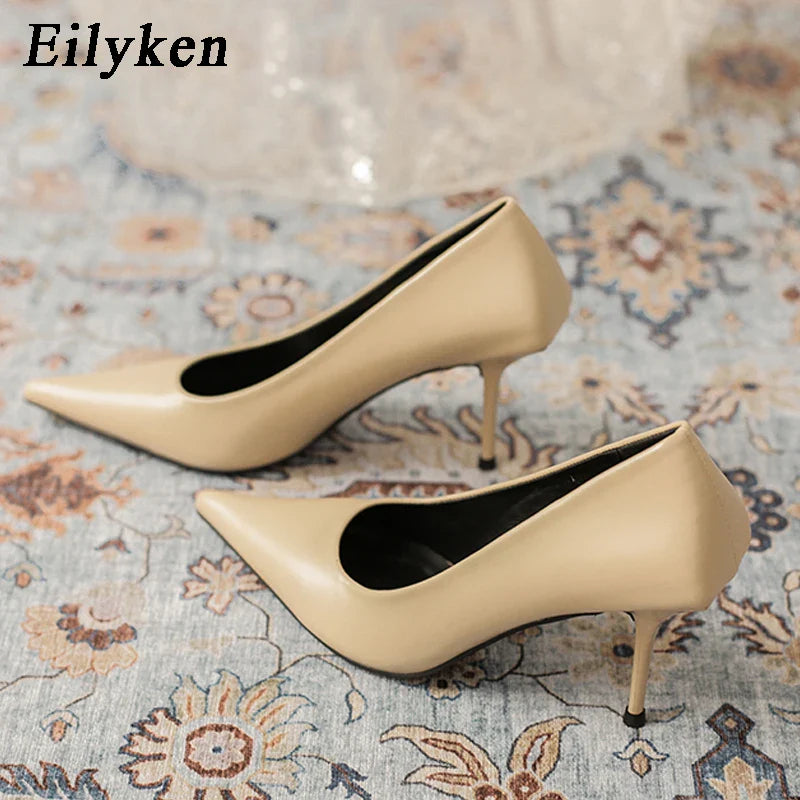 Eiyken Sexy Green Thin High Heels Pumps Women Pointed Toe Slip On Shoes Elegant Prom Wedding Stripper Ladies Sandals LadyShow.Store