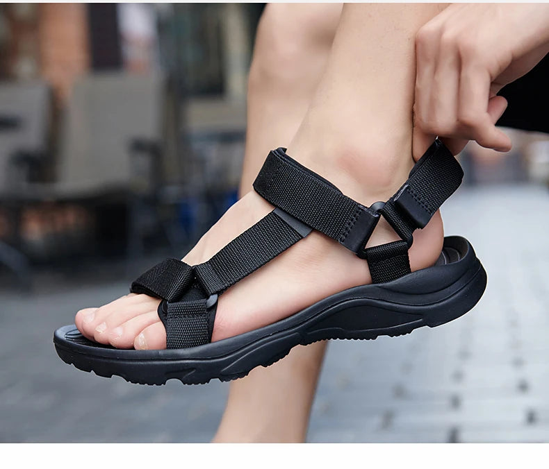 2026 New Men Sandals Non-slip Summer Flip Flops High Quality Outdoor Beach Slippers Casual Shoes Cheap Men's shoes Water Shoes Pi-Mart