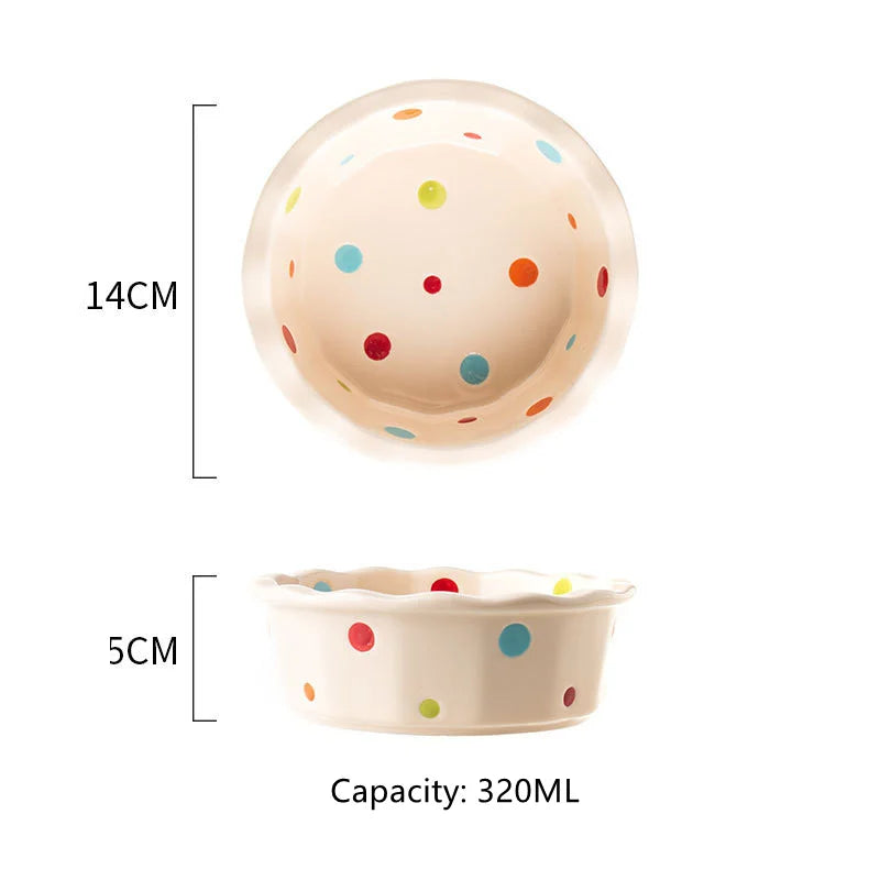 Cute Pets Double Bowl Dog Cat Food Water Feeder Stand Raised Ceramic Dish Bowl Wooden Table Pet Supplies Pi-Mart