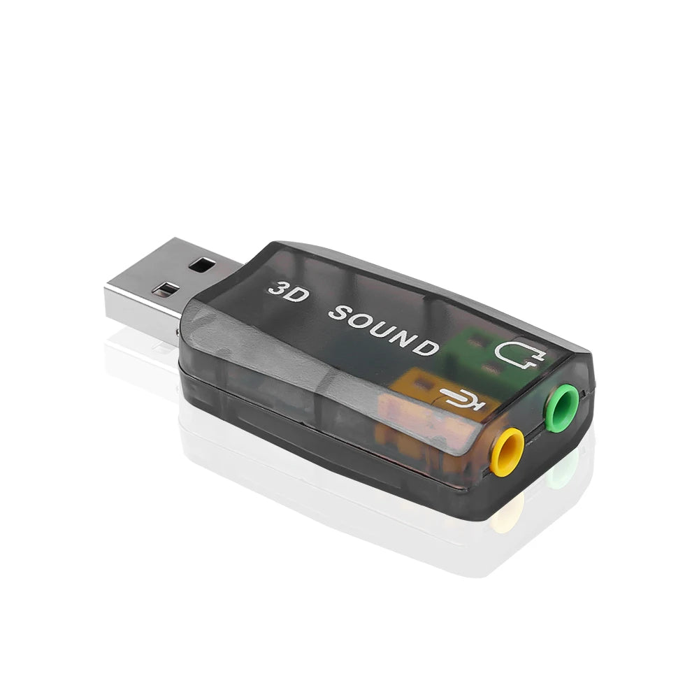 Mini External Usb To 3.5mm Mic Headphone Jack Stereo Headset 3d Sound Card Audio Adapter New Speaker Interface For Laptop Pi-Mart