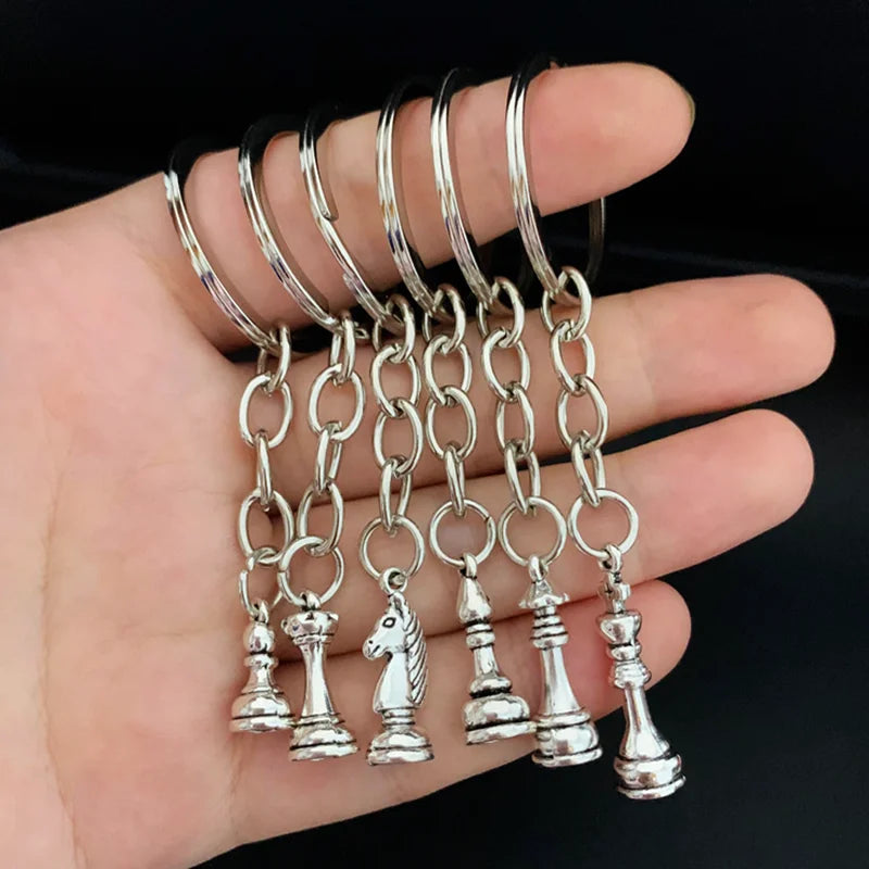 New Products/Chess and Card Pendant Keychain Alloy Pendant Keychain Entertainment Game Jewelry Discover Jewelry Gift Pi-Mart