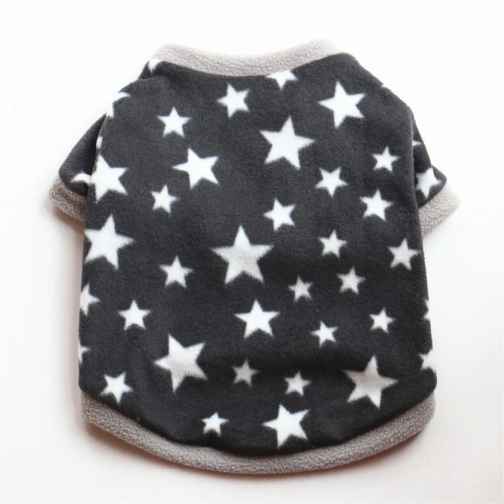 Chihuahua Clothes Cute Printed Small Dog Clothes French Bulldog Dogs Clothes Pets Warm Fleece Dog Winter Coat Puppy Dog Costume Pi-Mart