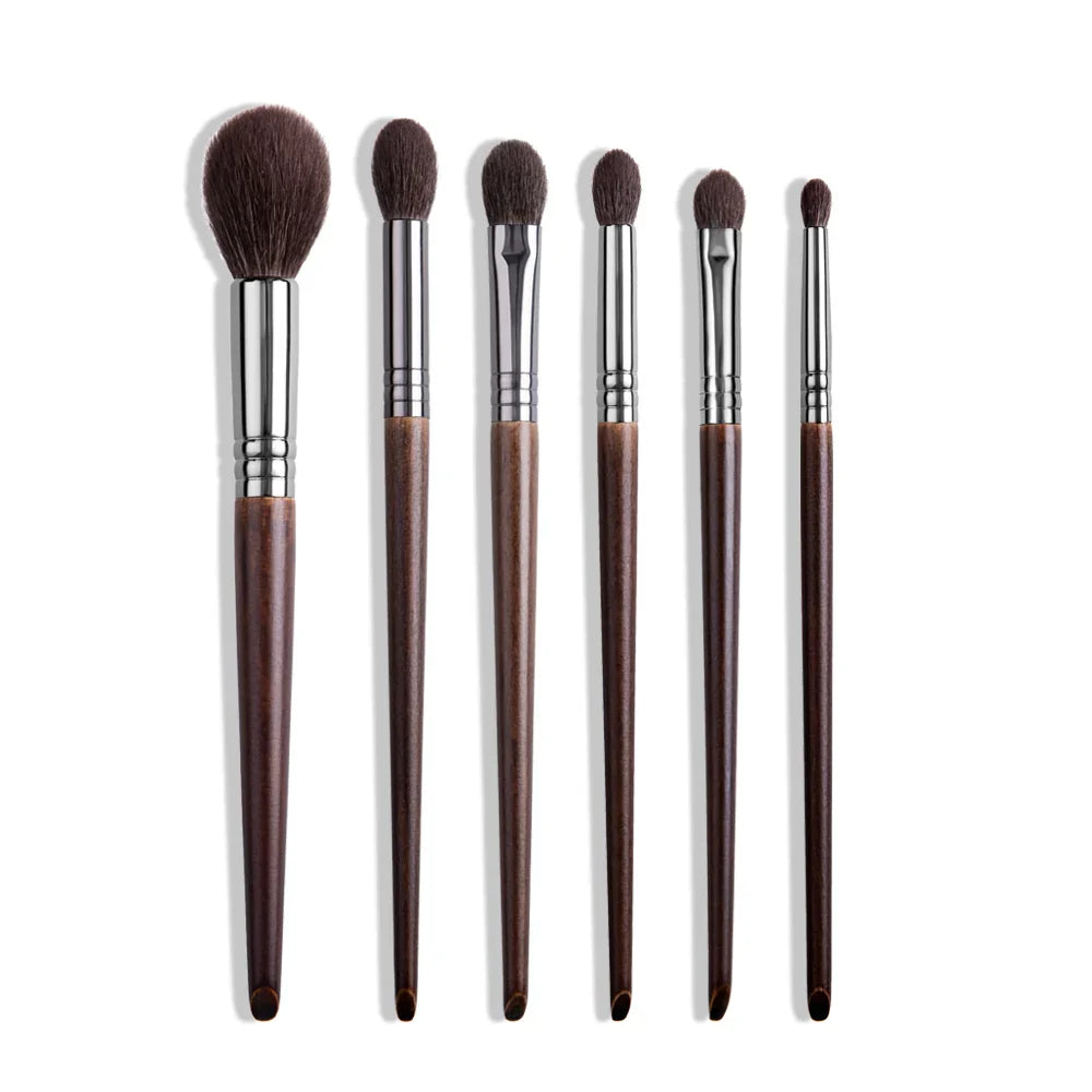 OVW Natural Goat Hair Makeup Brushes Set Professional Kit brocha maquillaje pedzle do makijazu blending smudging brush shader Tri Light Beauty