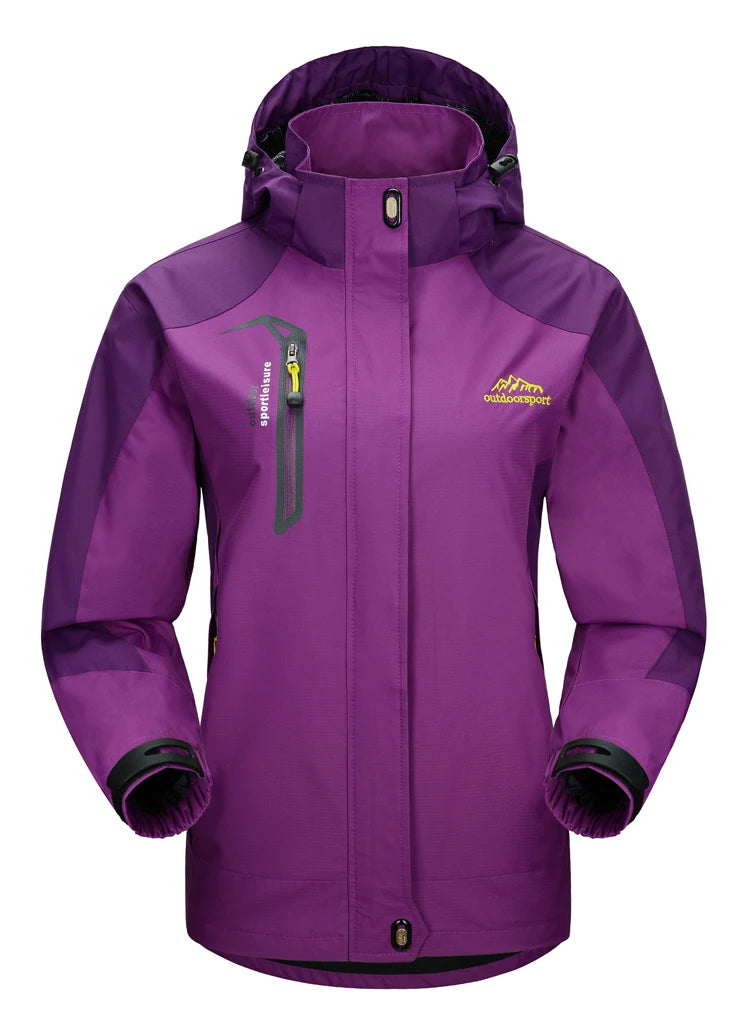 TRVLWEGO Women's Waterproof Hiking Jacket Windproof Windbreaker Camping Hunting Climbing Trekking Fishing Coat Outdoor Clothing Pi-Mart
