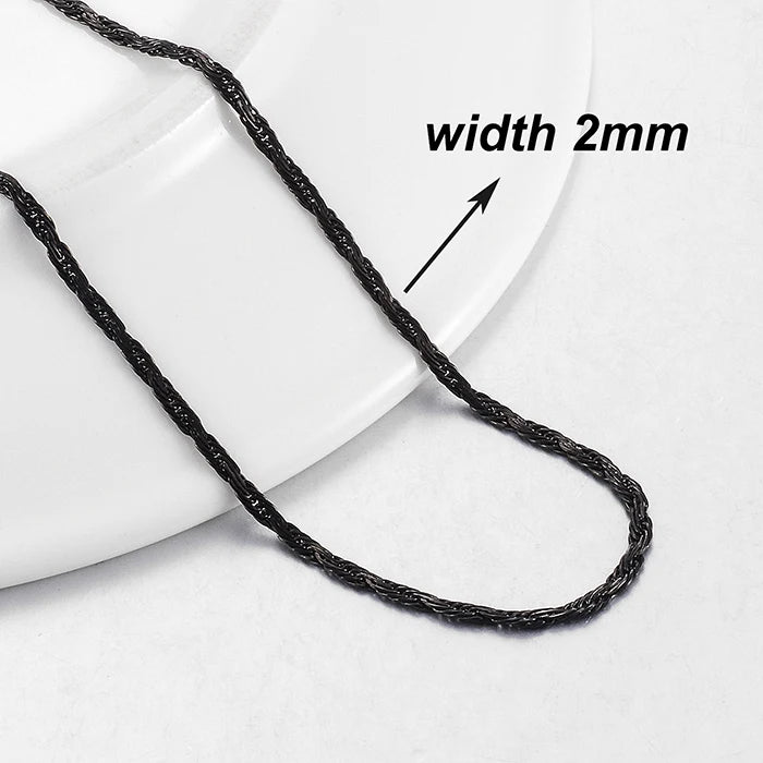 New Fashion Popular Black Necklace Men And Women Hip-Hop Dark Style Classic Jewelry Pi-Mart