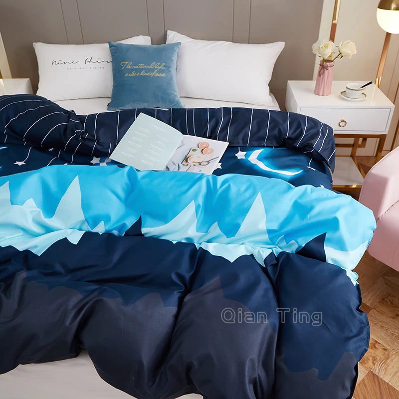 New Product 1pc 100%Polyester Pastoral Style Flowers Colorful Printed Duvet Cover Pi-Mart