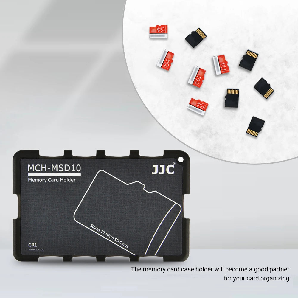 JJC Thin Micro SD Card Holder SD Card Case Wallet Credit Card Size for SD Micro SD TF Cards Hard Shell Camera Photo Accessories Pi-Mart