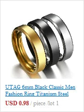 UTAG  Fashion Black/White Ceramic Crystal Wedding Rings Jewelry For Women Girls Rose Gold Stainless Steel Bohemia Rin Pi-Mart