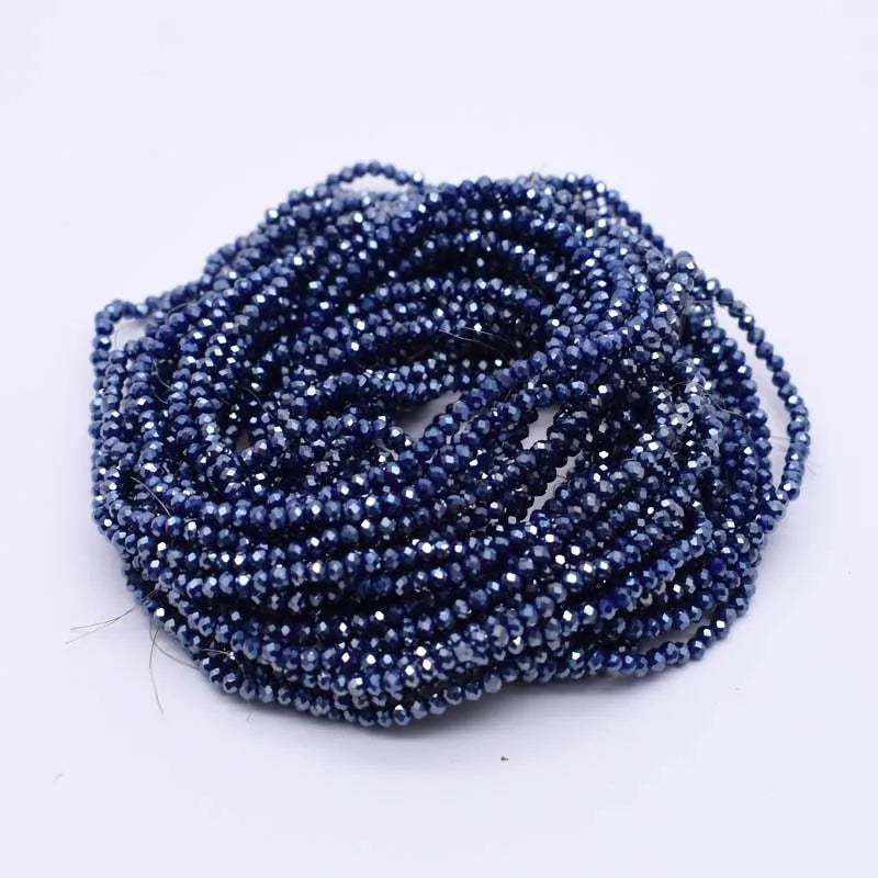 Yanqi 2 3 4mm Rondell Austria Faceted Crystal Beads Round Glass Beads Loose Spacer Beads for Jewelry Making DIY Pi-Mart