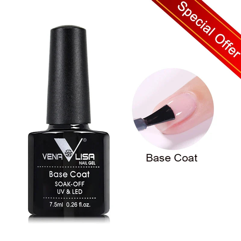 Venalisa HEMA TPO FREE Nail Gel Polish Glitter Gorgeous Full Coverage Soak Off UV LED French Nail Jelly Pink Nude Collection Tri Light Beauty