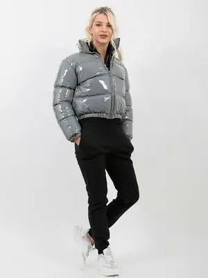 Winter Women Puffer Jackets Warm Bubble trench Coat Down Parka Outcoat Zipper Jacket Pink Cute Cropped Parka Abrigos Mujer LadyShow.Store