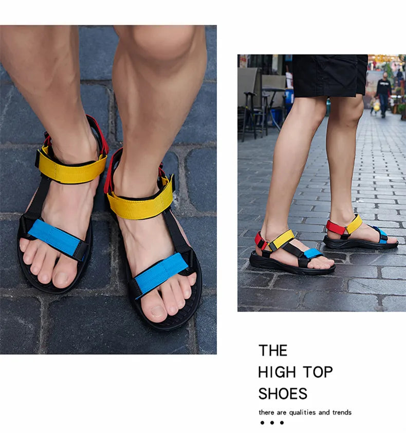 2026 New Men Sandals Non-slip Summer Flip Flops High Quality Outdoor Beach Slippers Casual Shoes Cheap Men's shoes Water Shoes Pi-Mart