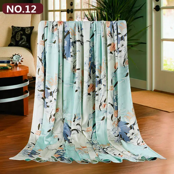 Duvet Cover 1PC Both Sides 100% Mulberry Silk Printed Colors Comfortable Sizes Can Be Customized Pi-Mart