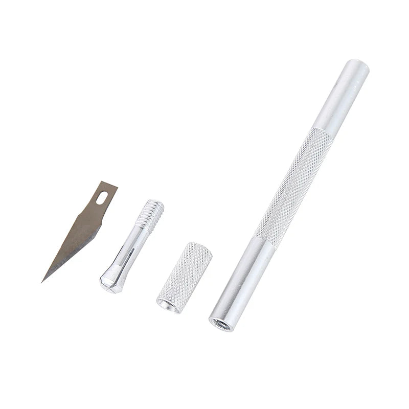 Engraving Non-Slip Metal Knife Kit + 40/10pcs #11 Blades Cutter Craft Knives for Mobile Phone PCB Repair Hand Tools Pi-Mart