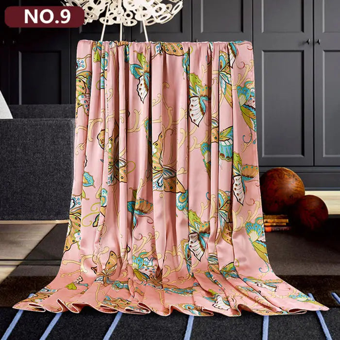 Duvet Cover 1PC Both Sides 100% Mulberry Silk Printed Colors Comfortable Sizes Can Be Customized Pi-Mart