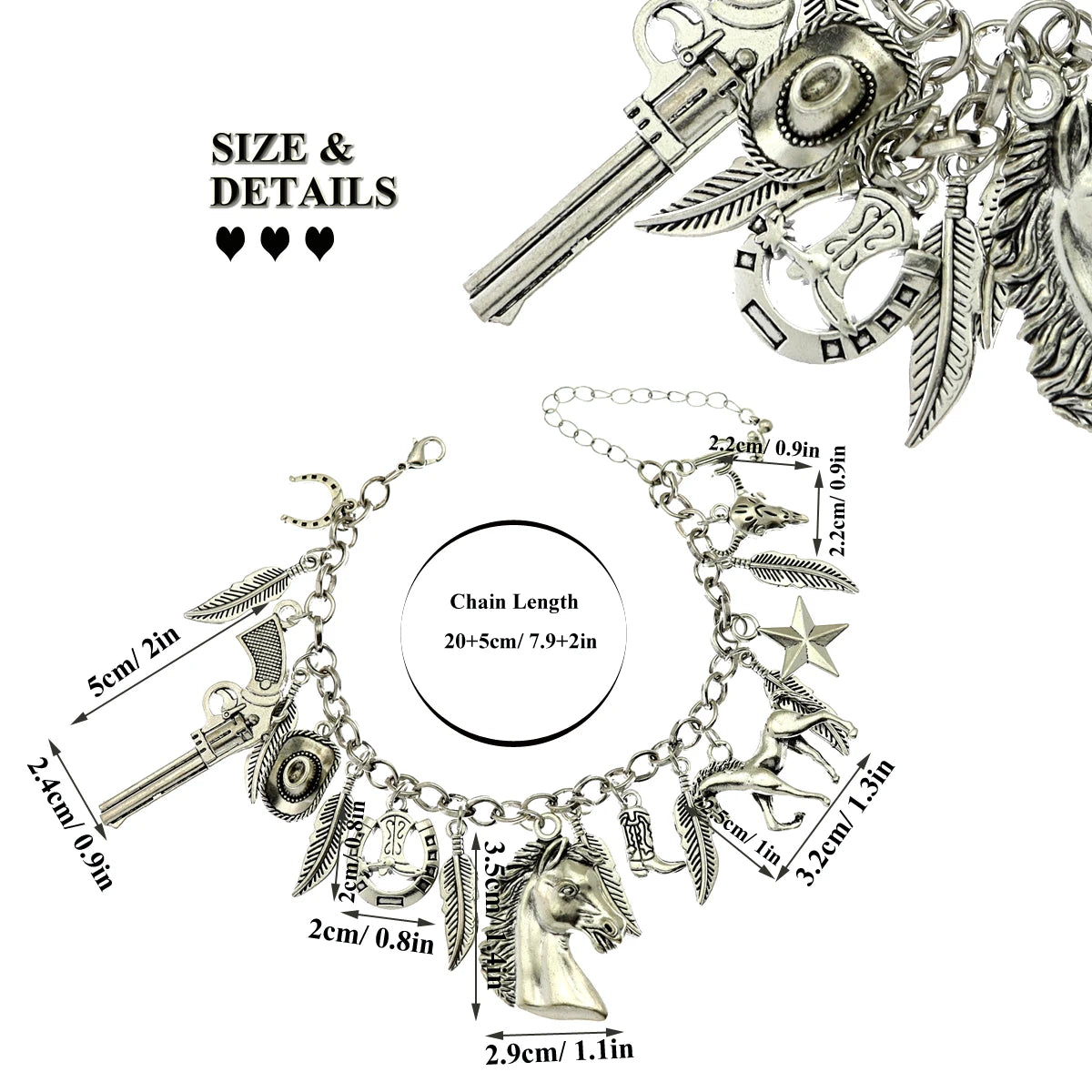 Clearance_Cat Pendant Charm Chain Link Bracelets For Women Cowgirl Cuff Bangles Fashion Jewelry Egyptian Bastet Pulseira Accesso Pi-Mart