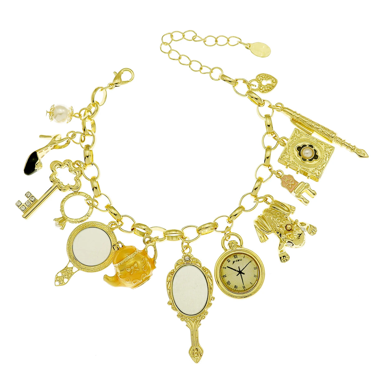 Clearance_Cat Pendant Charm Chain Link Bracelets For Women Cowgirl Cuff Bangles Fashion Jewelry Egyptian Bastet Pulseira Accesso Pi-Mart
