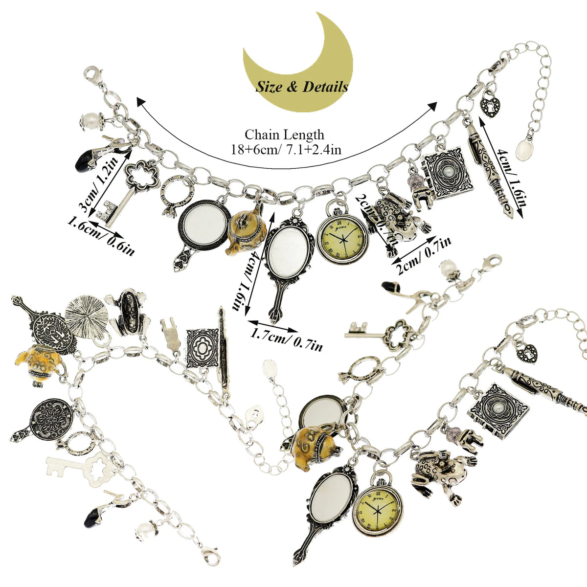 Clearance_Cat Pendant Charm Chain Link Bracelets For Women Cowgirl Cuff Bangles Fashion Jewelry Egyptian Bastet Pulseira Accesso Pi-Mart