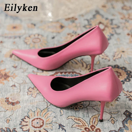 Eiyken Sexy Green Thin High Heels Pumps Women Pointed Toe Slip On Shoes Elegant Prom Wedding Stripper Ladies Sandals LadyShow.Store