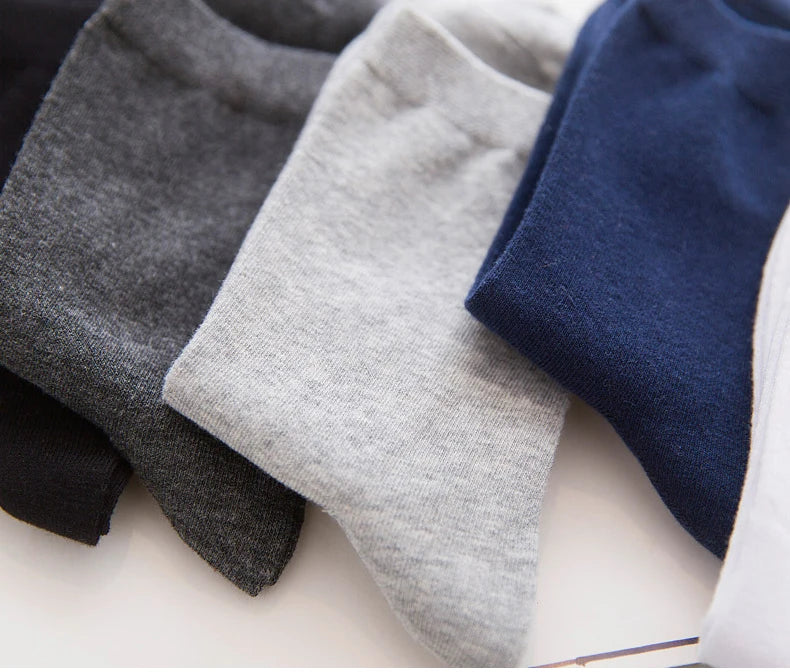 HSS 5/10 Pairs Men's Cotton Blend Socks Black Business Men Socks Soft Breathable Summer Winter for Male Socks Plus Size (6.5-14) Pi-Mart