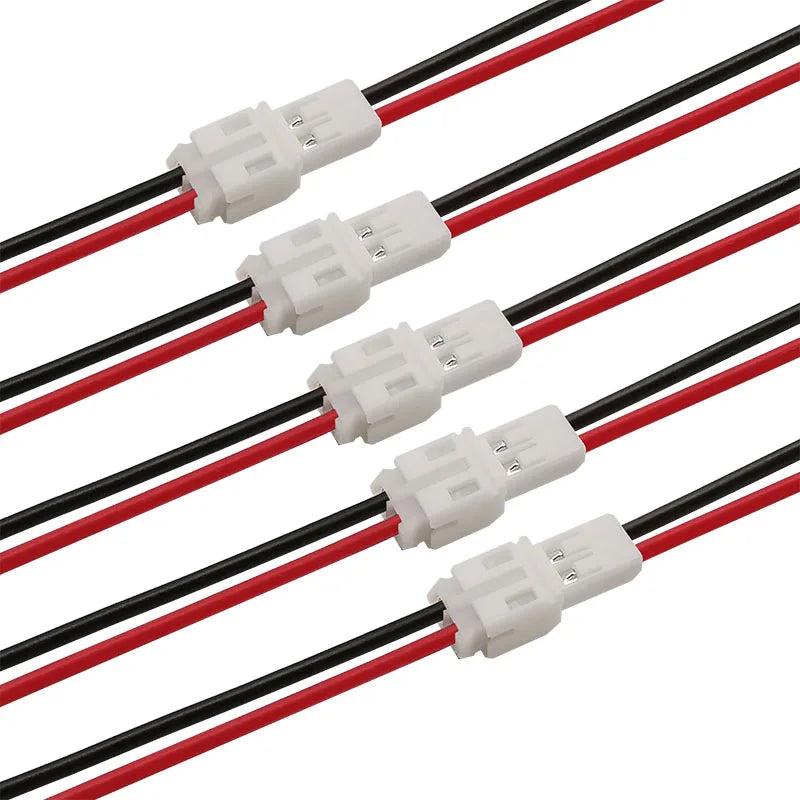 5Pair PH2.0 2Pin JST Wire Connectors Pitch 2.0mm JST 2P Micro Male Plug Female Jack DIY Electrical Cable Adapter 10/15/ 20CM Pi-Mart
