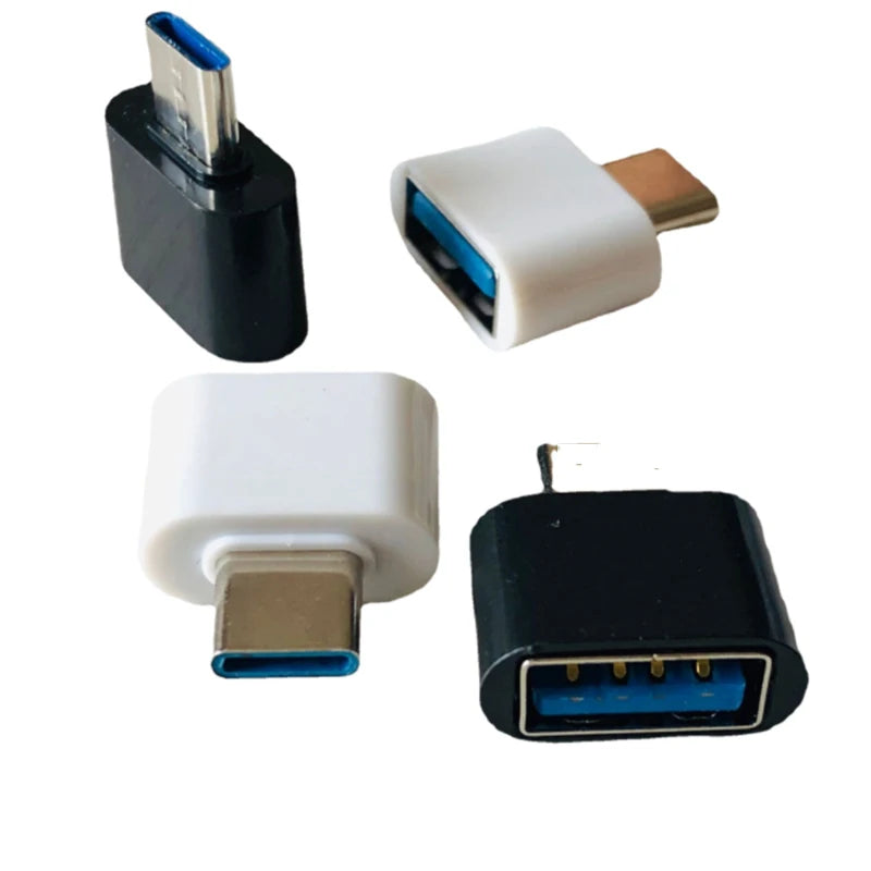 1/5 PCS New Universal Type-C to USB 2.0 OTG Adapter Connector for Mobile Phone USB2.0 Type C OTG Cable Adapter Pi-Mart