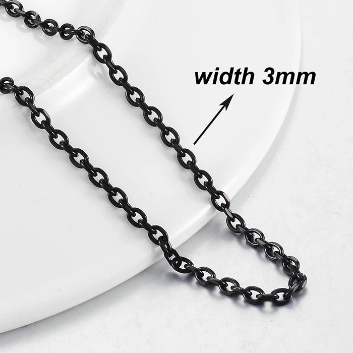New Fashion Popular Black Necklace Men And Women Hip-Hop Dark Style Classic Jewelry Pi-Mart