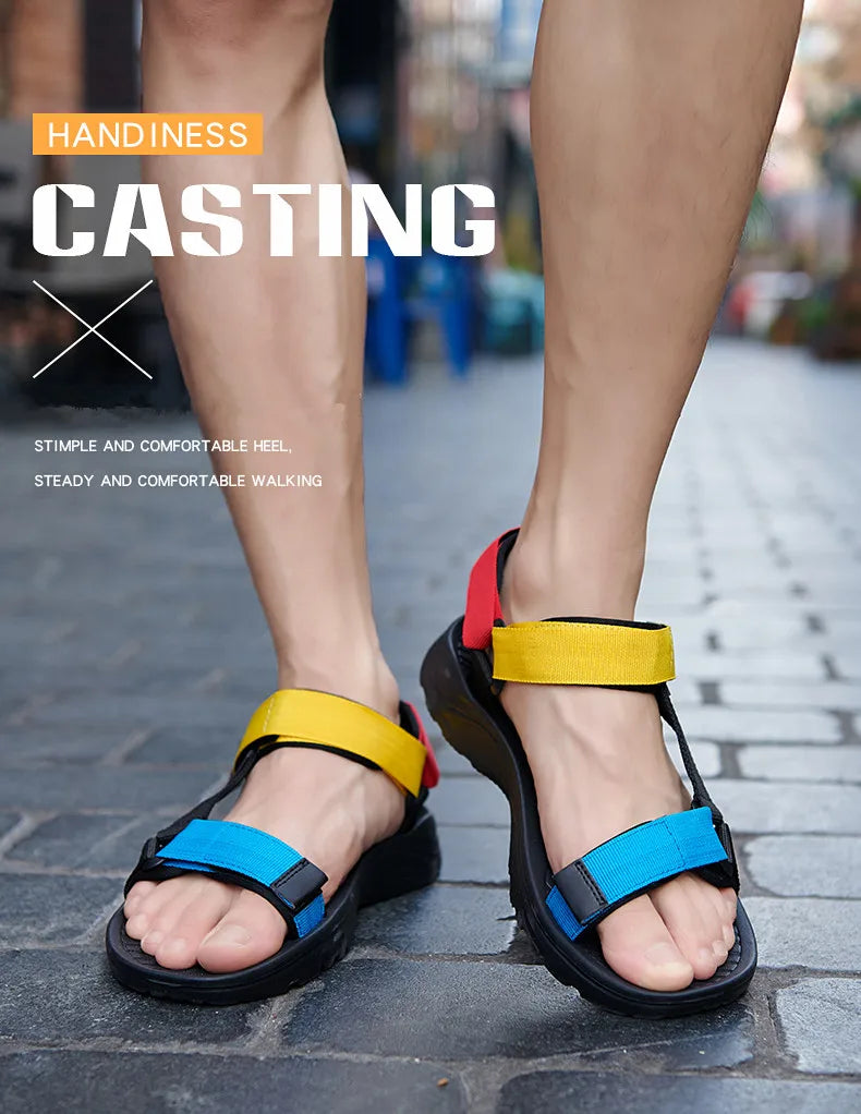 2026 New Men Sandals Non-slip Summer Flip Flops High Quality Outdoor Beach Slippers Casual Shoes Cheap Men's shoes Water Shoes Pi-Mart