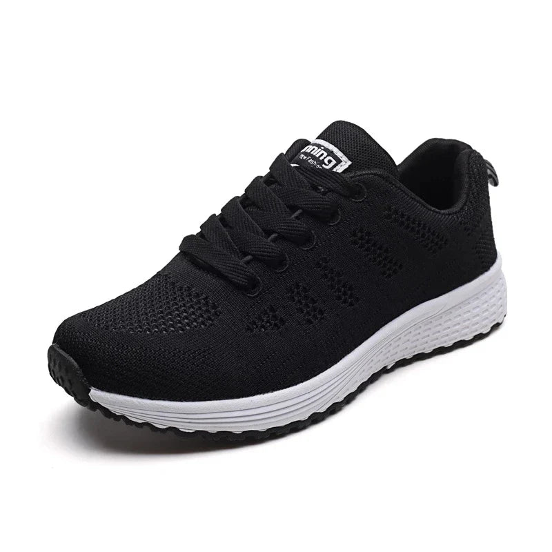Women Casual Shoes Fashion Breathable Walking Mesh Flat Shoes Sneakers Women 2021 Gym Vulcanized Shoes White Female Footwear LadyShow.Store
