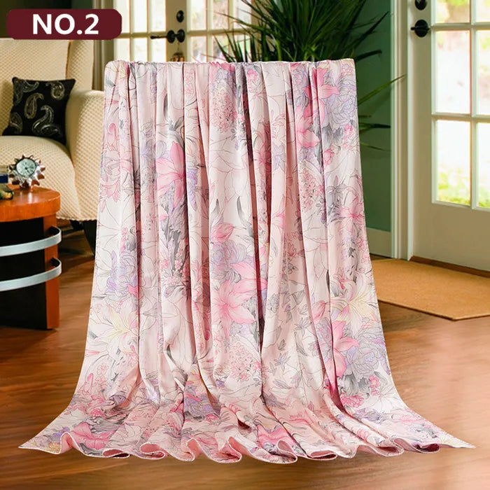 Duvet Cover 1PC Both Sides 100% Mulberry Silk Printed Colors Comfortable Sizes Can Be Customized Pi-Mart