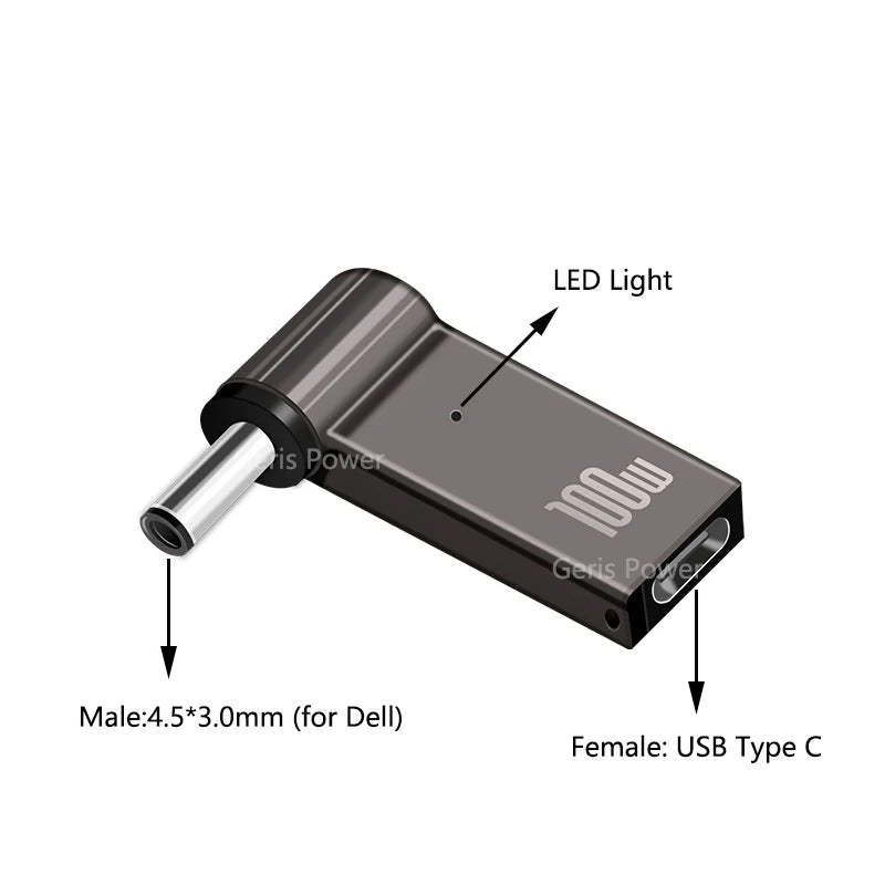 100W USB Type C Fast Charging Adapter Plug Connector Universal USB C Laptop Charger Converter for Dell Asus Hp Acer Lenovo Pi-Mart