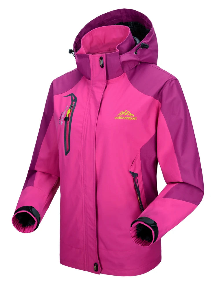 TRVLWEGO Women's Waterproof Hiking Jacket Windproof Windbreaker Camping Hunting Climbing Trekking Fishing Coat Outdoor Clothing Pi-Mart