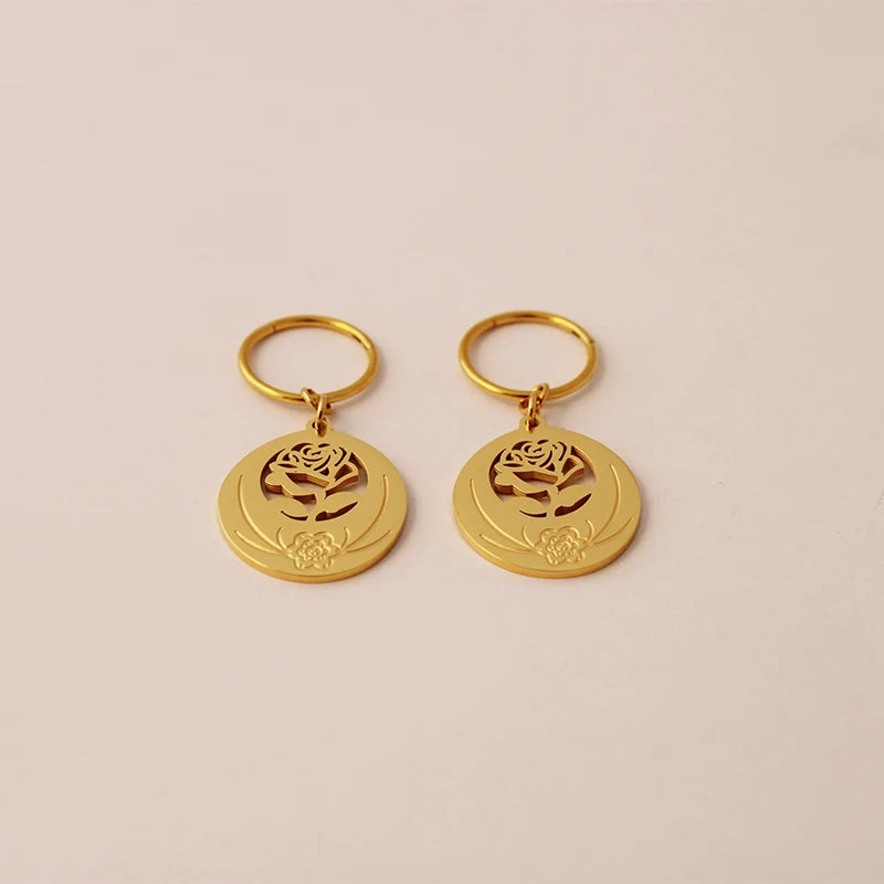 New Zealand Kiribati Hawaii Coconut Tree Shape Earrings for Women Girls Gold Color Stainless Steel Jewelry Gift Pi-Mart