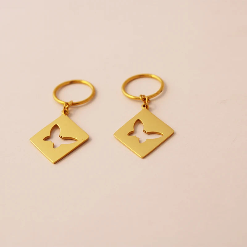 New Zealand Kiribati Hawaii Coconut Tree Shape Earrings for Women Girls Gold Color Stainless Steel Jewelry Gift Pi-Mart