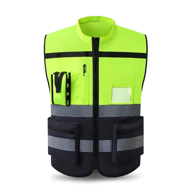 High Visibility Reflective Vest Working Clothes Motorcycle Cycling Sports Outdoor Reflective Safety Clothing Reflective Jacket LadyShow.Store