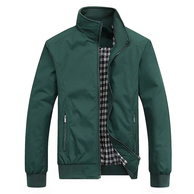2025 Spring Autumn Casual Solid Fashion Slim Bomber Jacket Men Overcoat New Arrival Baseball Jackets Men's Jacket M-6XL 8XL Top LadyShow.Store