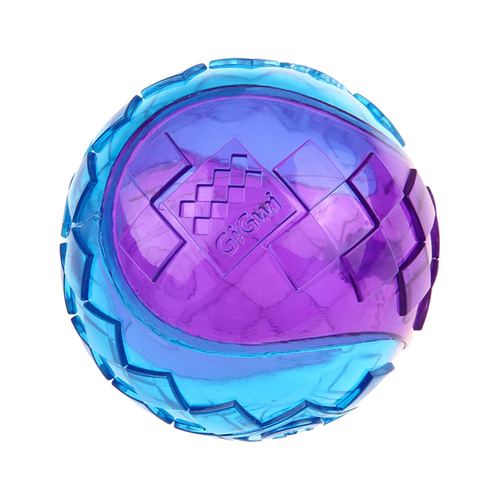 Pet Dog Squeaky Toys Ball Puppy Chew Toys Sound Pure Natural Non-toxic Rubber Outdoor Play Small Big Dog Funny Elasticity Ball Pi-Mart