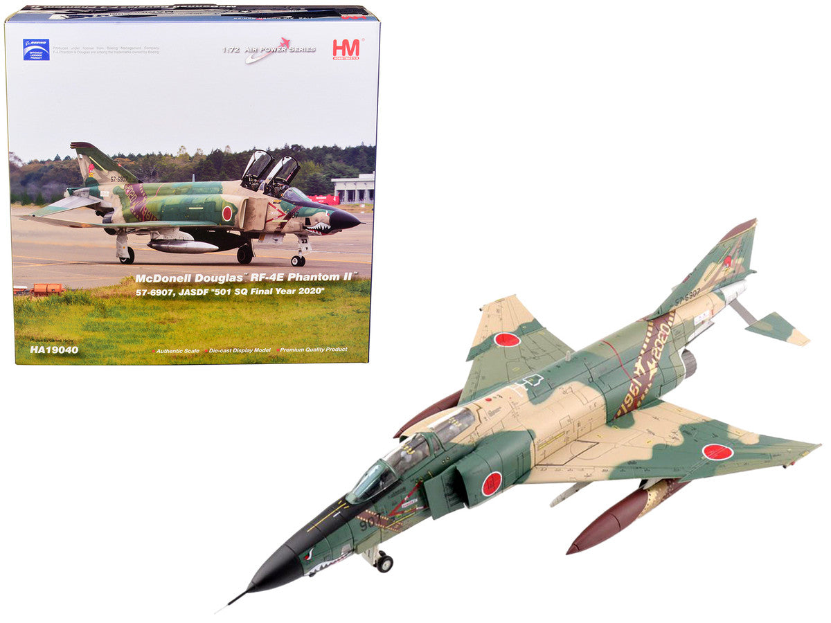 McDonnell Douglas RF-4E Phantom II Fighter Aircraft 57-6907 JASDF "501 SQ Final Year 2020" "Air Power Series" 1/72 Scale Model by Hobby Master LuxuryLifeWay Online Store