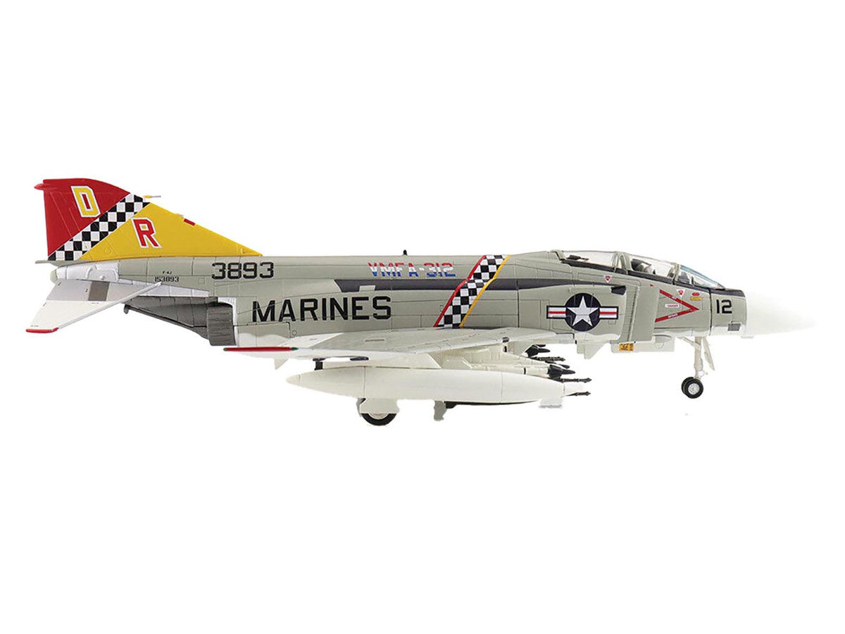 McDonnell Douglas F-4J Phantom II Fighter-Bomber Aircraft "153893 VMFA-312 Checkerboards" (1976) United States Marine Corps "Air Power Series" 1/72 Diecast Model by Hobby Master LuxuryLifeWay Online Store