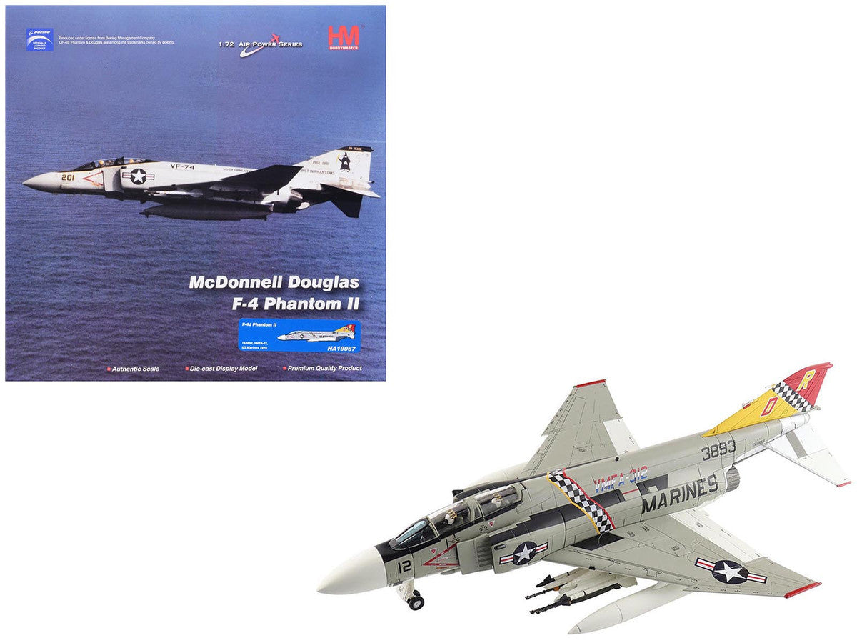McDonnell Douglas F-4J Phantom II Fighter-Bomber Aircraft "153893 VMFA-312 Checkerboards" (1976) United States Marine Corps "Air Power Series" 1/72 Diecast Model by Hobby Master LuxuryLifeWay Online Store